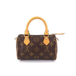 Louis Vuitton Monogram Mini Speedy Hand Bag Brown